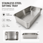 Stainless Steel Sifting Cat Litter Tray