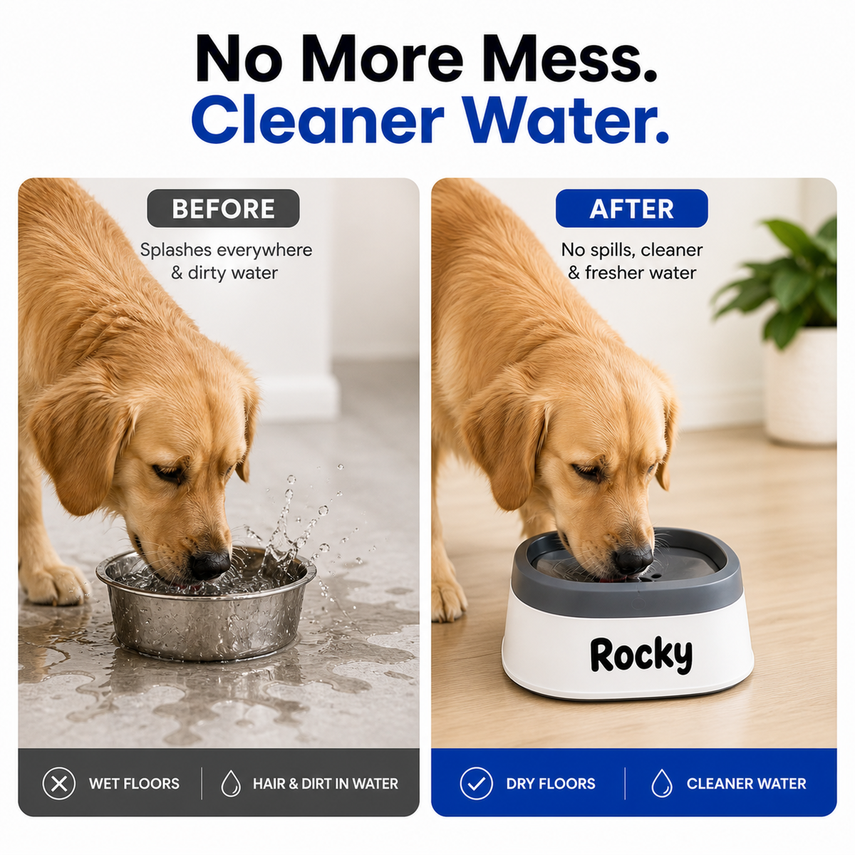 No-Spill Dog Water Bowl