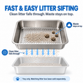 Stainless Steel Sifting Cat Litter Tray